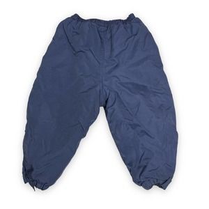 L.L. Bean LL Toddler Baby Boy Navy Blue Fleece Lined Snow Pants 1
